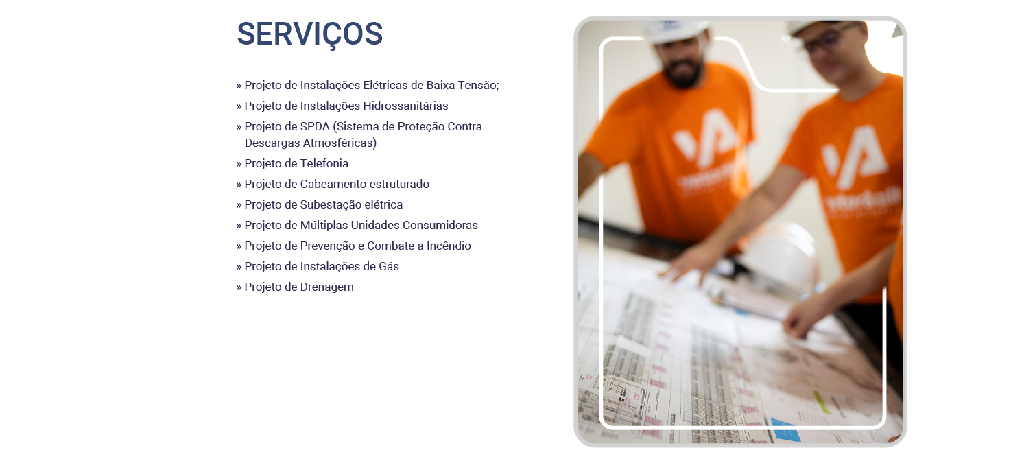 Serviços de engenharia oferecidos pela Vetor&all